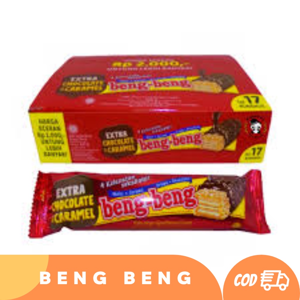 

(COD) BENG-BENG WAFER CARAMEL CRISPY COCHOLATE 1 BOX ISI 17 PCS @25GR