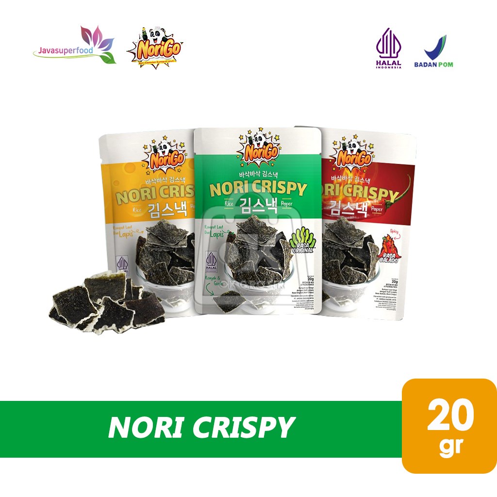 

Nori Crispy Snack Rumput Laut Panggang Seaweed JSF (Pouch 20-30 gr)