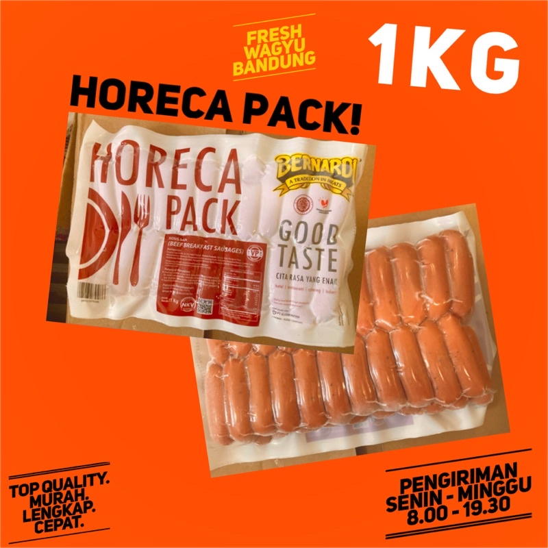 

BERNARDI HORECA PACK SOSIS COCKTAIL SAPI BREAKFAST HALAL VP 1KG