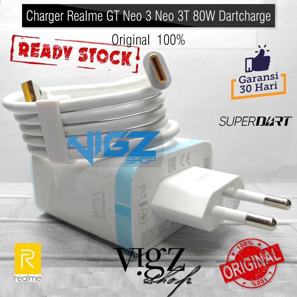 Charger Realme GT Neo 3 GT Neo 3T 80W Dartcharge Original 100%