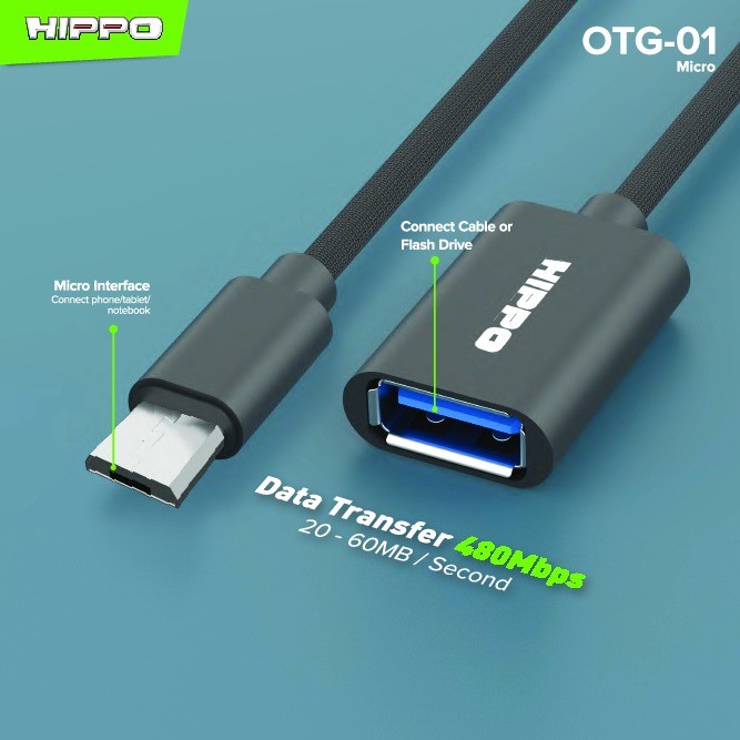 Kabel OTG Micro to USB HIPPO OTG-01 Micro USB Conector