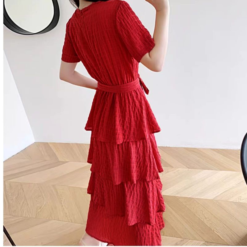 MDLV ~ 71280# CNY Lingulatia Tiered Dress Premium Import