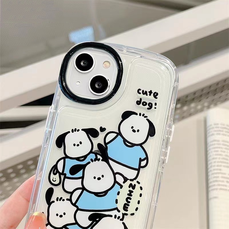 Soft Case Silikon TPU Motif Anjing Lucu Untuk IPhone 13 14 12 11 Pro XS Max X XR 8 7 6 6S Plus