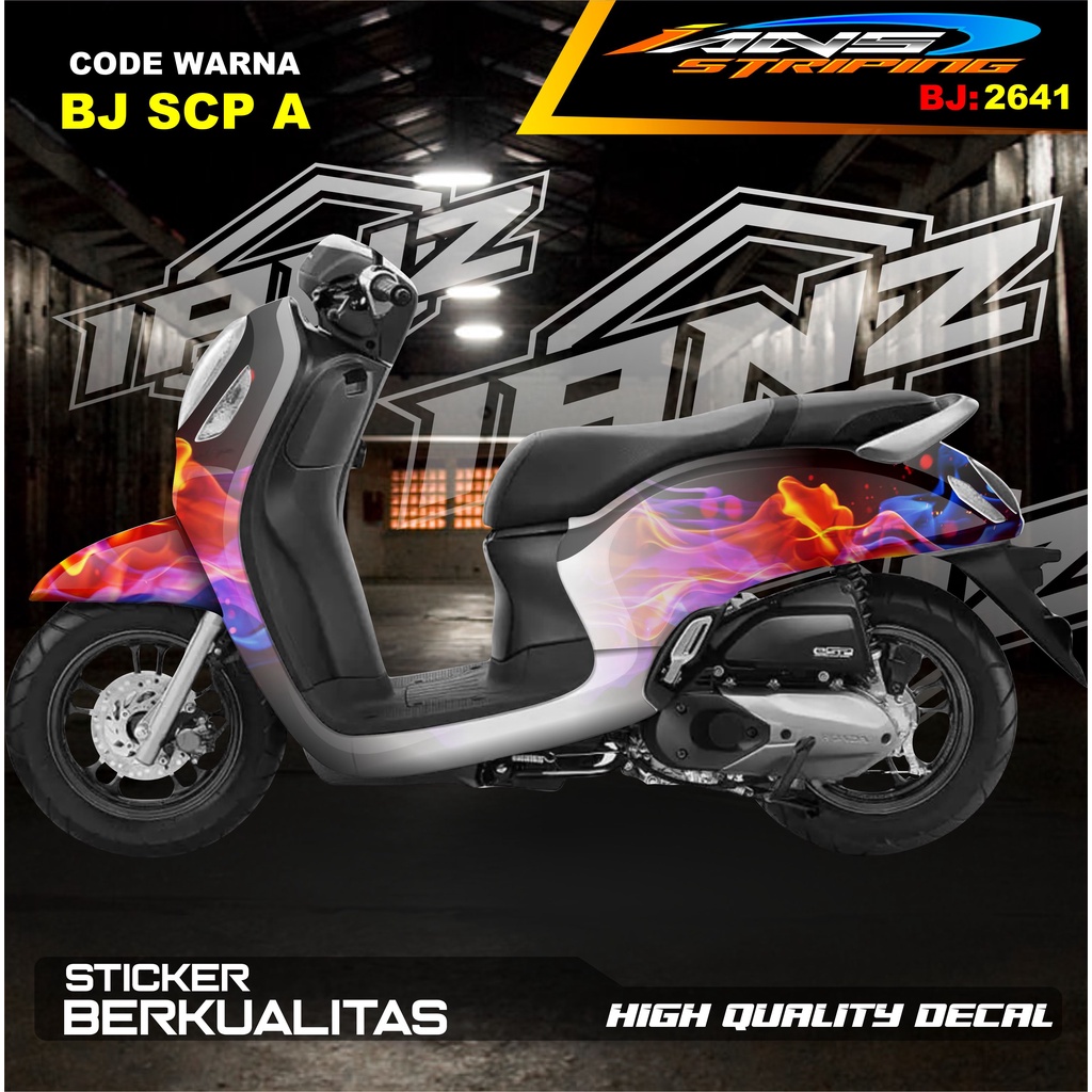 DECAL STICKER HONDA SCOOPY FULL BODY NEW DESAIN LIMITED EDITION / STICKER VARIASI SCOOPY TERBARU  / STICKER SCOOPY