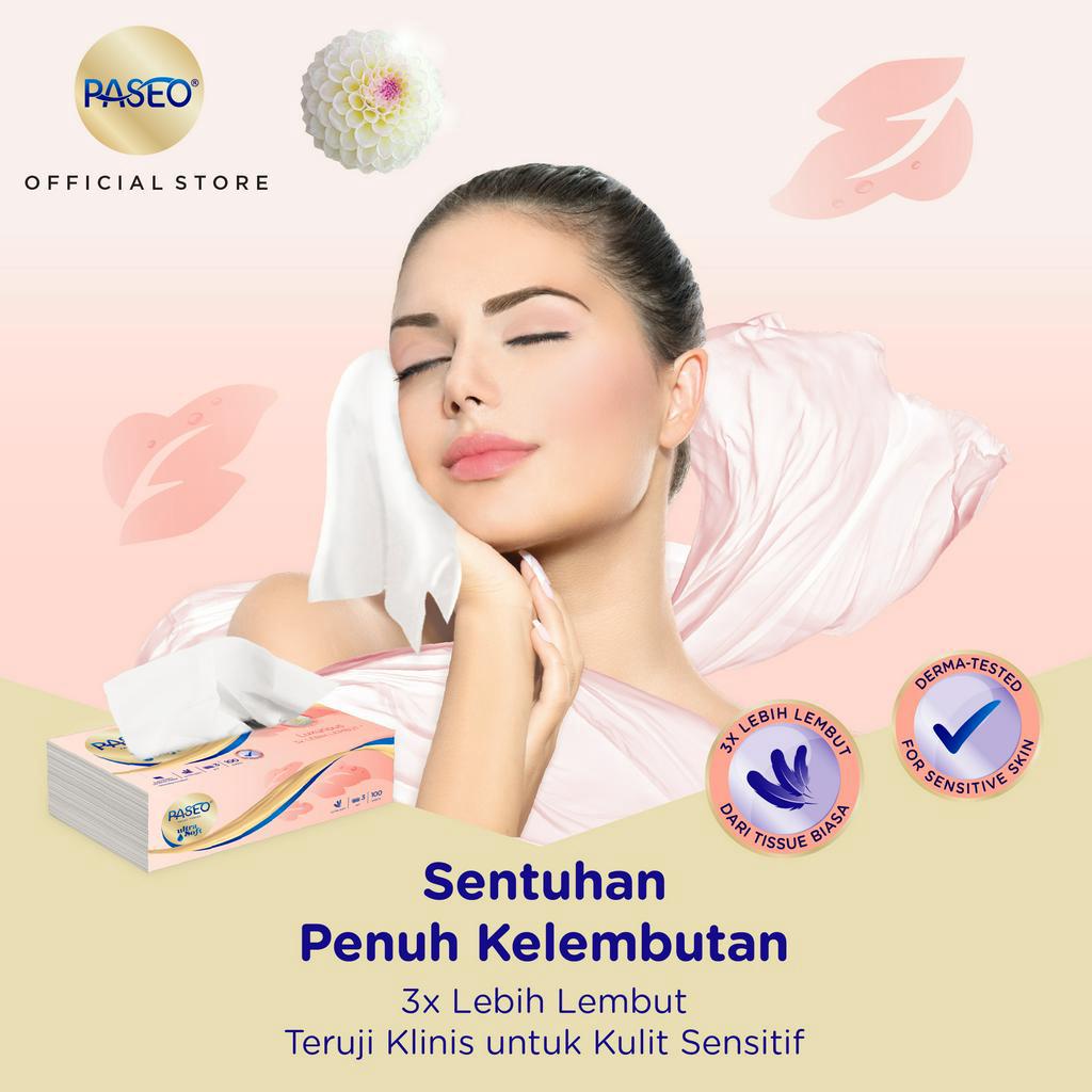 Tissue Paseo Ultrasoft Facial Softpack 100's 3ply / Tisu Kering