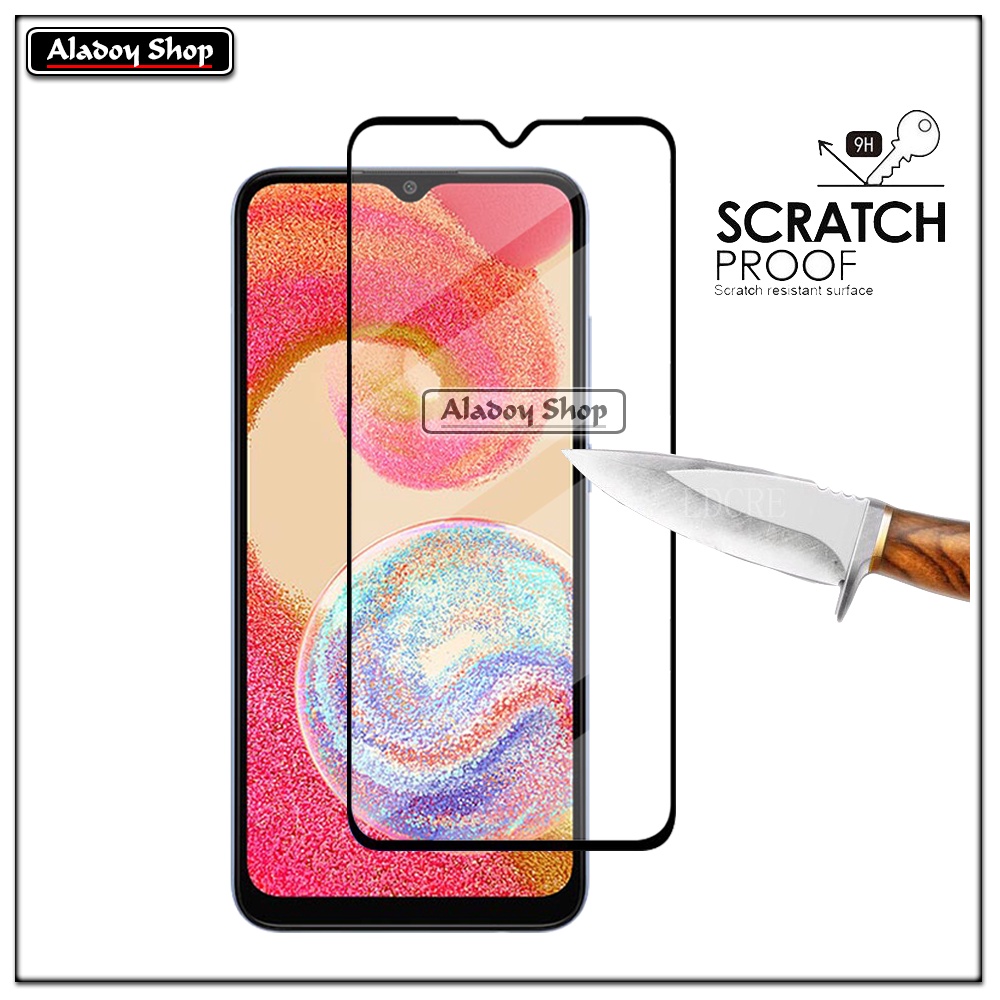 PAKET Tempered Glass + Skin Carbon Film 3D Samsung A04E