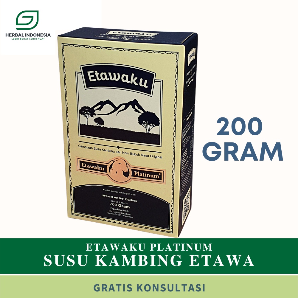 Susu Kambing Etawaku Platinum 200 gr | Susu kambing Dan Krim Bubuk Rasa Original