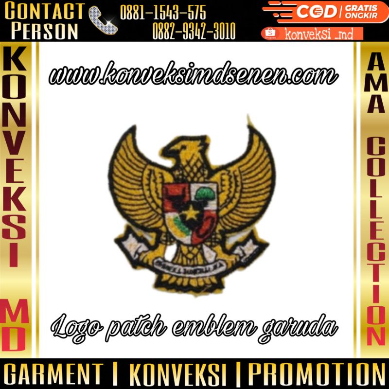 Logo patch emblem garuda indonesia