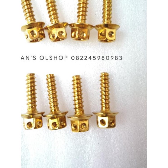 Baut Probolt Gold Untuk Baut Cover Filter Vario 125, 150 & PCX CBU