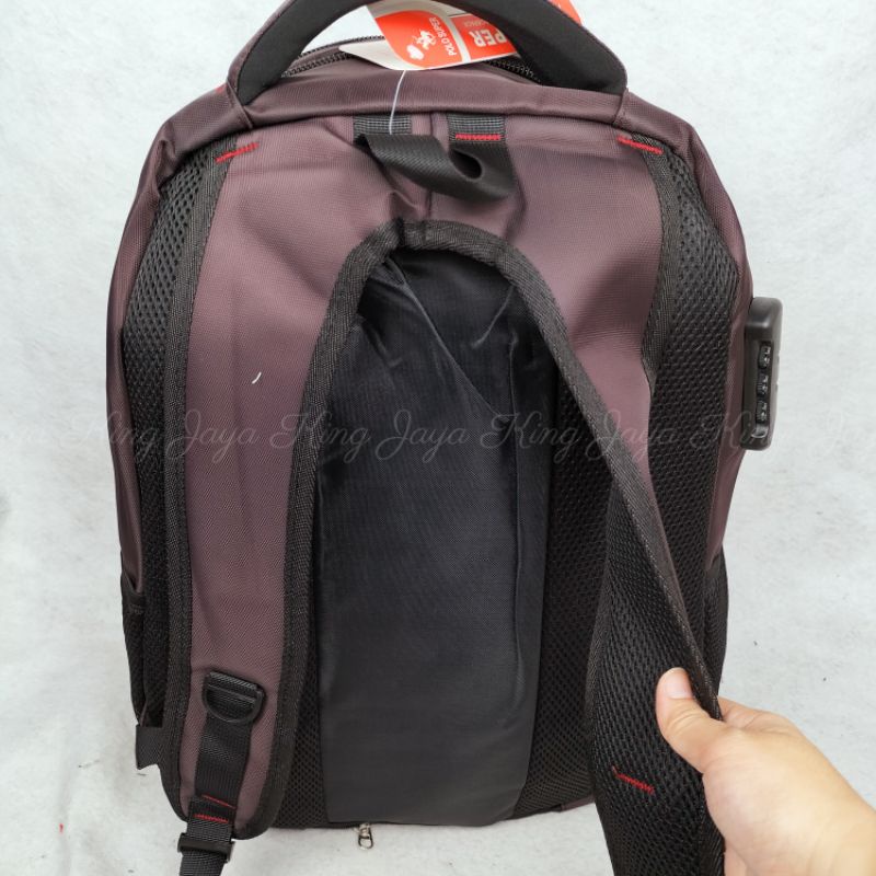 Ransel Laptop Polo Super 18 Inch Lock Kombinasi Expand Tas Sekolah Kerja Pria