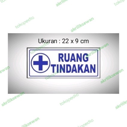 

Sign "Ruang Tindakan" Sign label Acrylic, Sign Board Akrilik