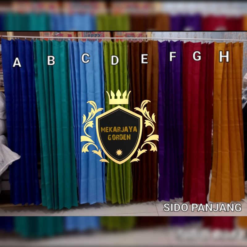 GORDEN SIDO POLOS KORDEN PINTU SATIN WAJIK HORDENG JENDELA KELAMBU MODEL PLISKET MURAH BAGUS GIRDEN