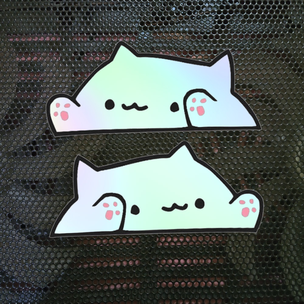 

Sticker Decal Vinyl Tahan Air Bongo Cat Sepasang 9 x 4 cm