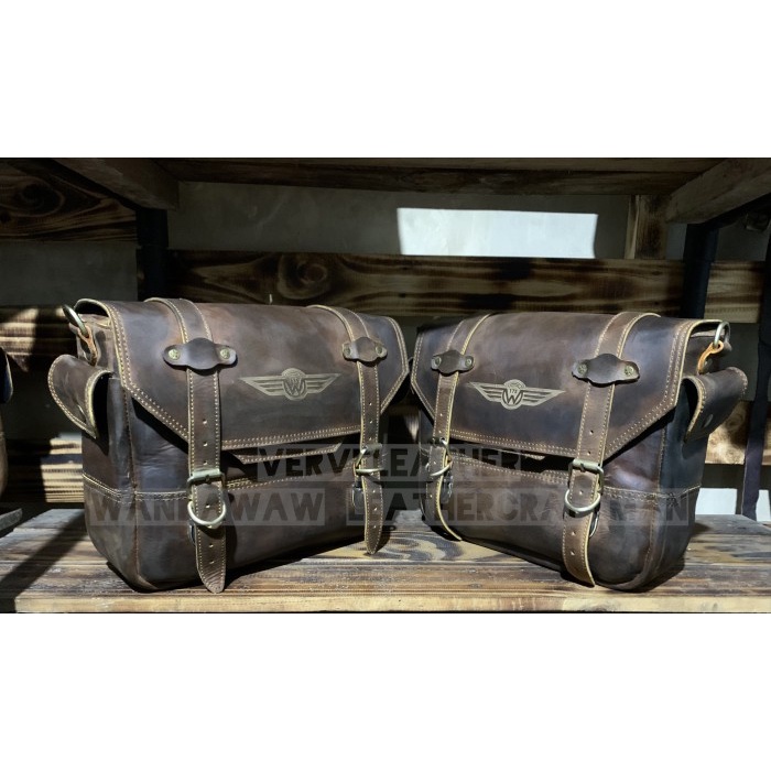 Rain Cover Tas Motor W175 , Kawasaki W175 , W250 , Tas Kulit