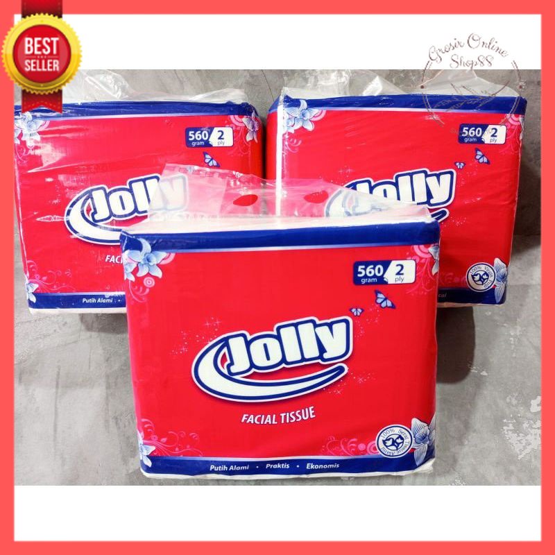 GOS -E314- Tissu Jolly Kiloan 560gr - Tissue Wajah 2 Ply - Facial Tisu Jolly Kiloan