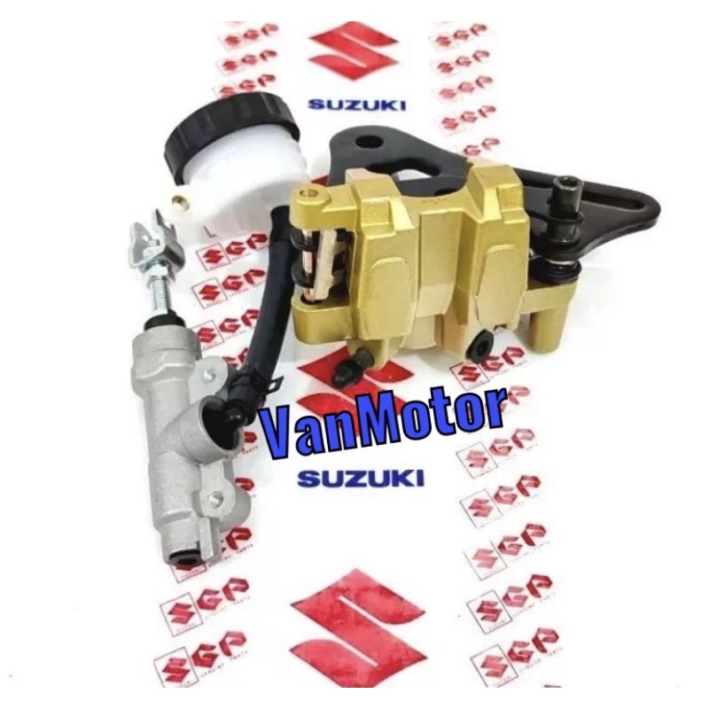 KALIPER BELAKANG SET MASTER REM SATRIA FU 150 SUZUKI PALA BABI BELAKANG SET BREKET SUNTIKAN