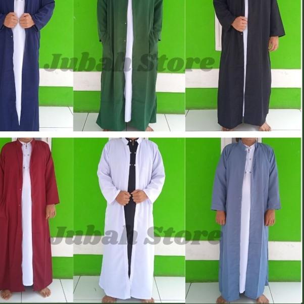 [] JUBAH BELAH / JUBAH LUARAN AL - HARBI / JUBAH HABIB / JUBAH PRIA - M, Hitam