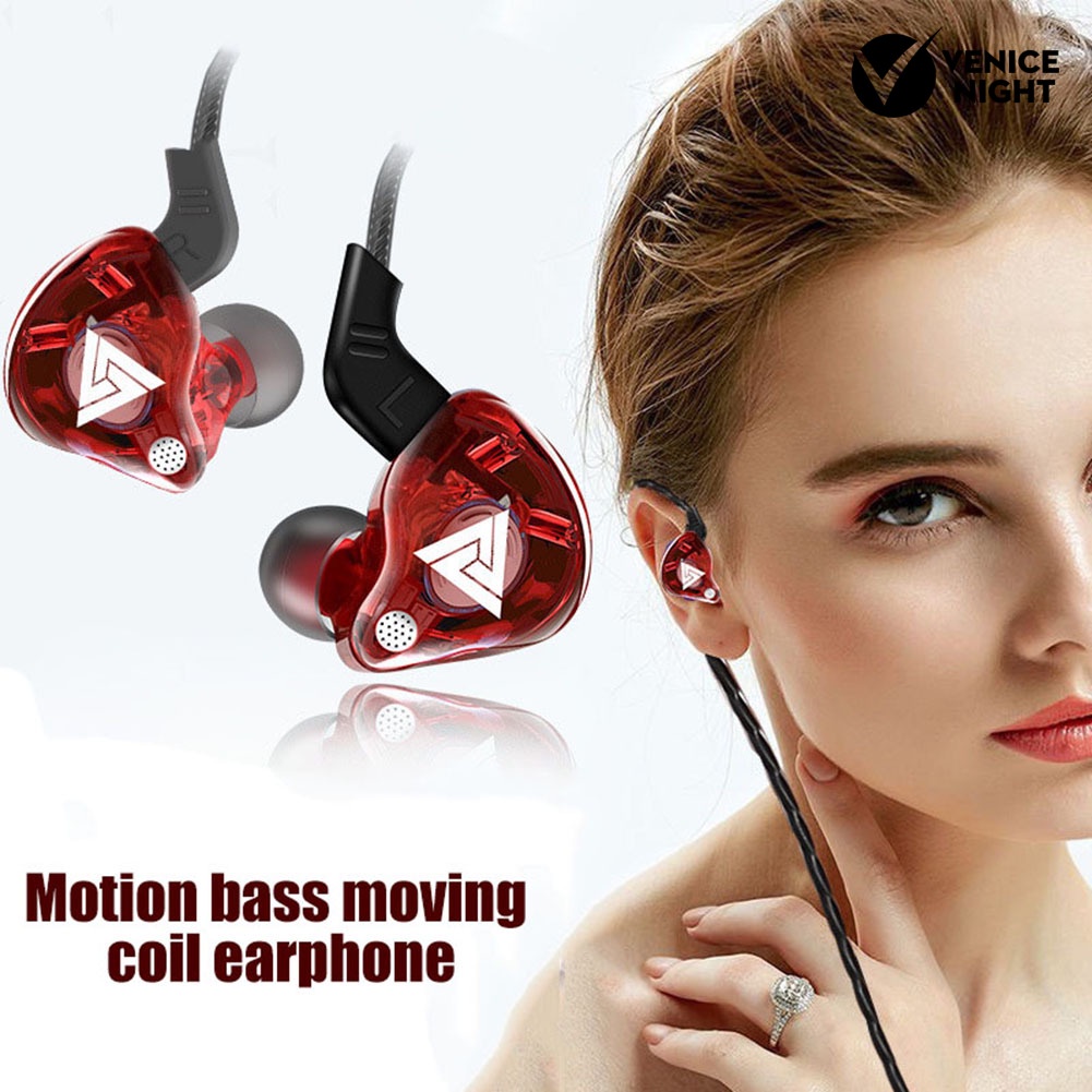 (VNEP) (Berkabel) QKZ AK6 Universal 3.5mm Olahraga In-ear HiFi Sound Earphone untuk Ponsel Tablet