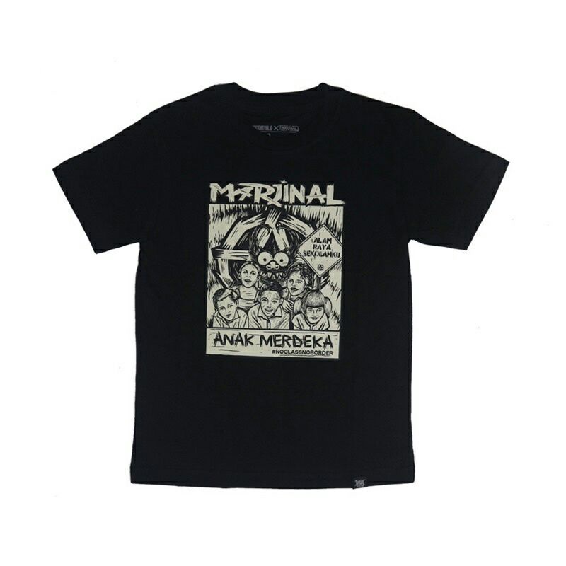 Marjinal - TSHIRT Marjinal Alam Raya Sekolah ku - Kaos Punk Rock / Kaos Band Street Punk Rock
