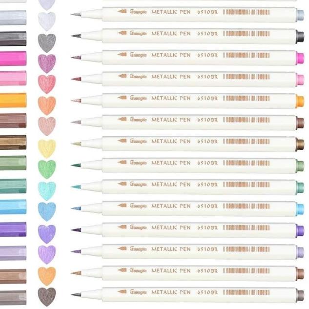 

GuangNa Metallic Brush Pen Set 15 (6510-15BR)