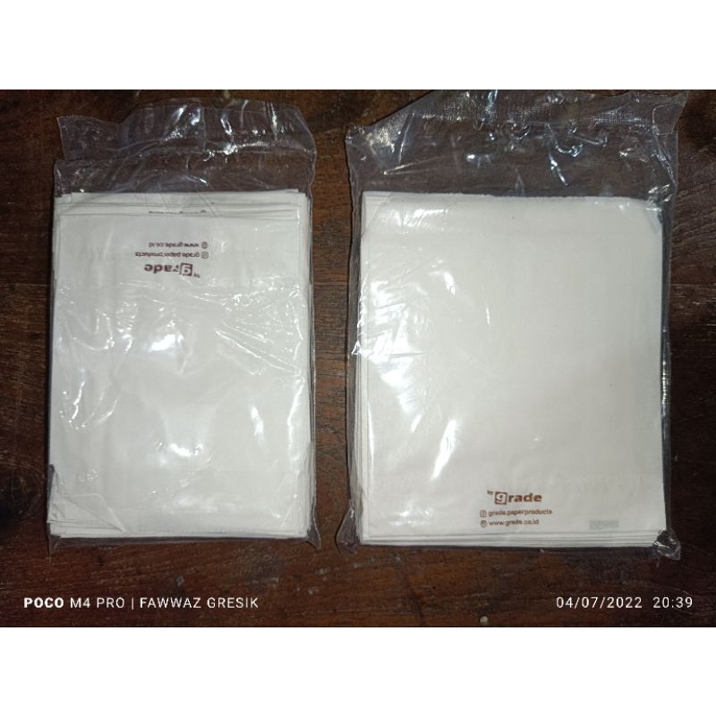 (Isi 100) Paper Bag Kentang / Pok Pok Grade Kantong Kertas 13x12.5cm dan 11x10.5cm / Paper Bag Besar Kecil