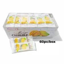 

PERMEN LUNAK VIRAL ANEKA RASA / MANGO GUMMY / STRAWBERRY GUMMY 1 PAK ISI60PCS