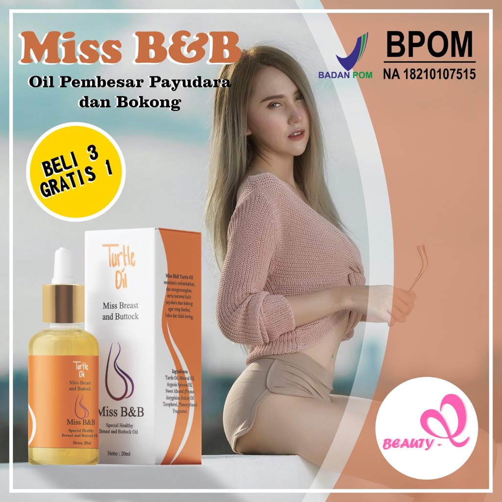 Serum Payudara dan Bokong {Bisa COD/ Bayar di Tempat }-( Miss B&B Turtle Oil 20 ML ) Breast Cream Pe