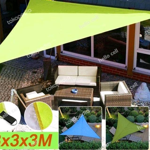 ⁎gP Tenda Kanopi Bentuk Segitiga Bahan Kain Untuk Camping/Taman/Outdoor ✼  →