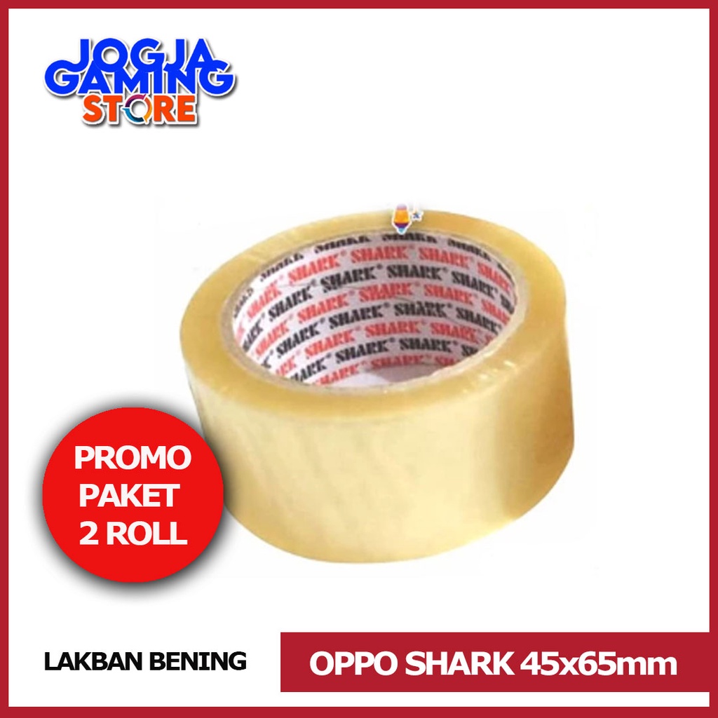 

LAKBAN OPP TAPE BENING SHARK 48mm x 72m- 1 Paket Isi 2 Roll