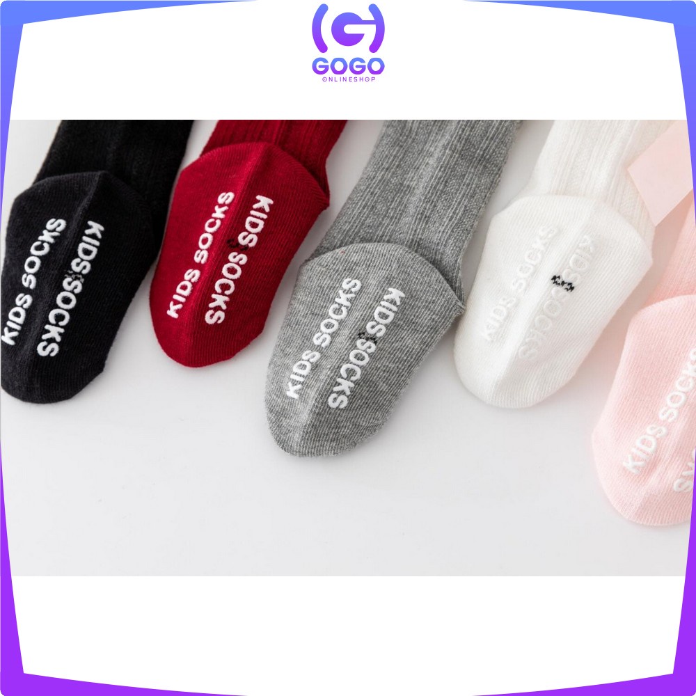 GOGO-P89 Kaos Kaki Anak Perempuan Panjang Pita Anti Slip Kaos Kaki Anak Cewek Antislip Kids Sock