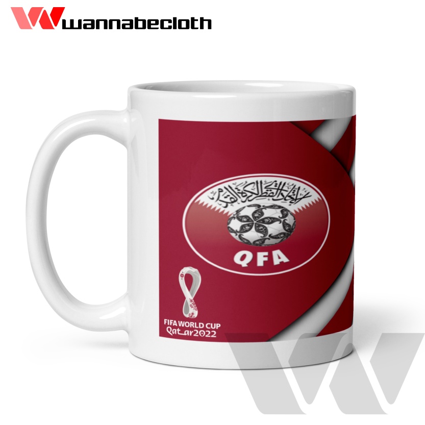 Mug Piala Dunia Souvenir Mug Custom Gelas World Cup Piala Dunia 2022 Qatar 2022