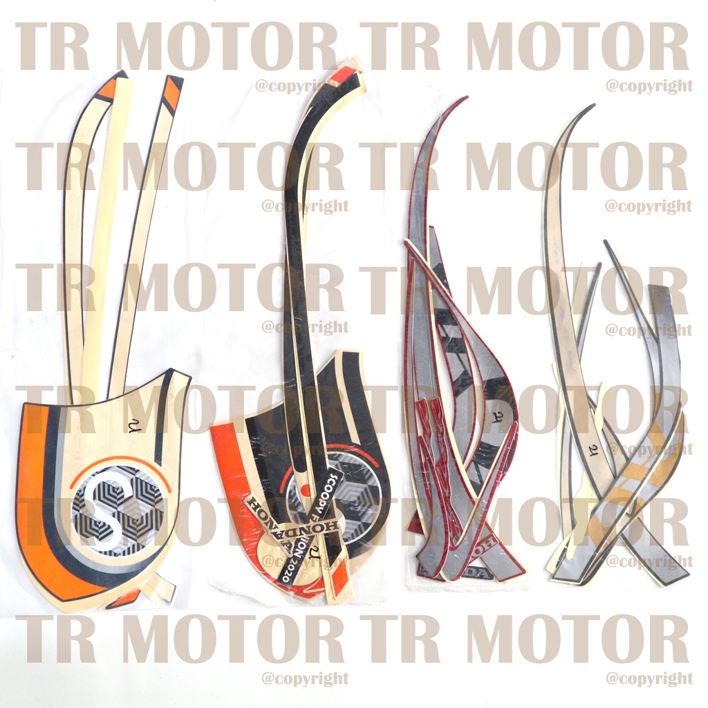 Stiker Motor Scoopy 2021 Sticker Striping Lis Full Set Motor