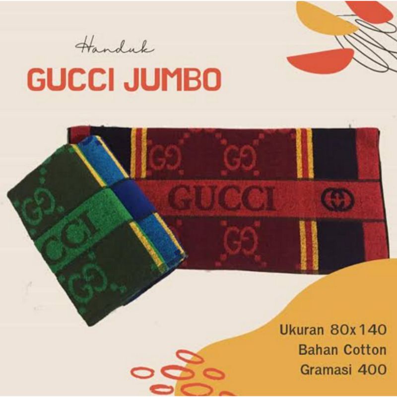 Handuk Mandi Dewasa Gucci Jumbo 80 × 145 Handuk Motif Besar