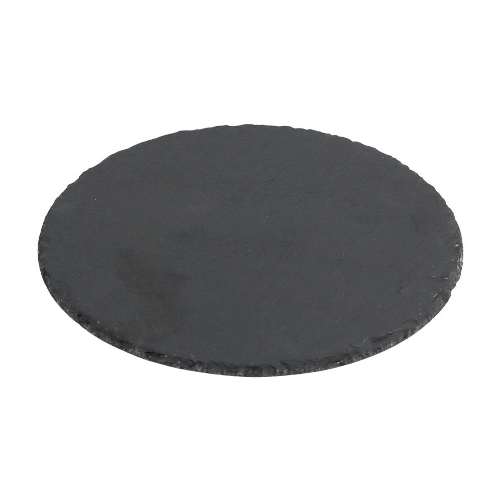 Piring Makan Steak Western Round Natural Dish Plate BBQ 25cm -XT33 - Black