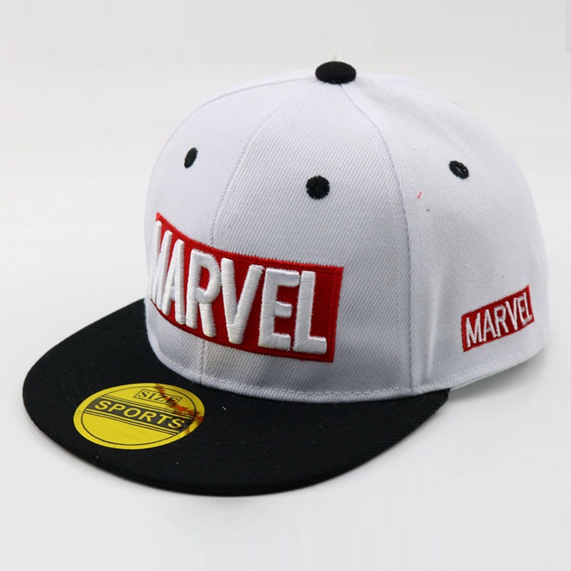 Topi baseball Motif Bordir Marvel Gaya hip hop Untuk Anak Laki-Laki Dan Perempuan