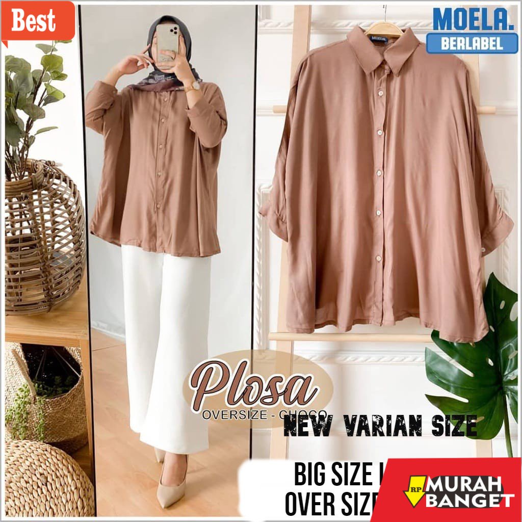 atasan wanita terbaru 2022 PLOSA BLOUSE BIG SIZE ATASAN WANITA JUMBO BAHAN KATUN RAYON PAKAIAN WANIT