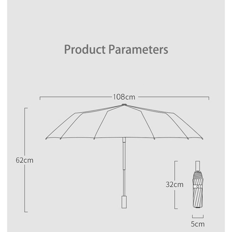 Payung Senter LED Otomatis Payung Camping Anti Panas Anti Badai Hujan