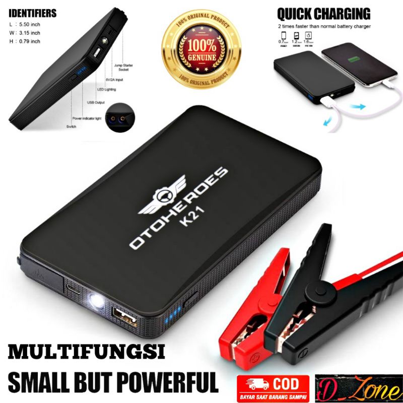 Power Bank Jumper Aki Mobil 10.000mah USB Power Bank Car Jump Starter