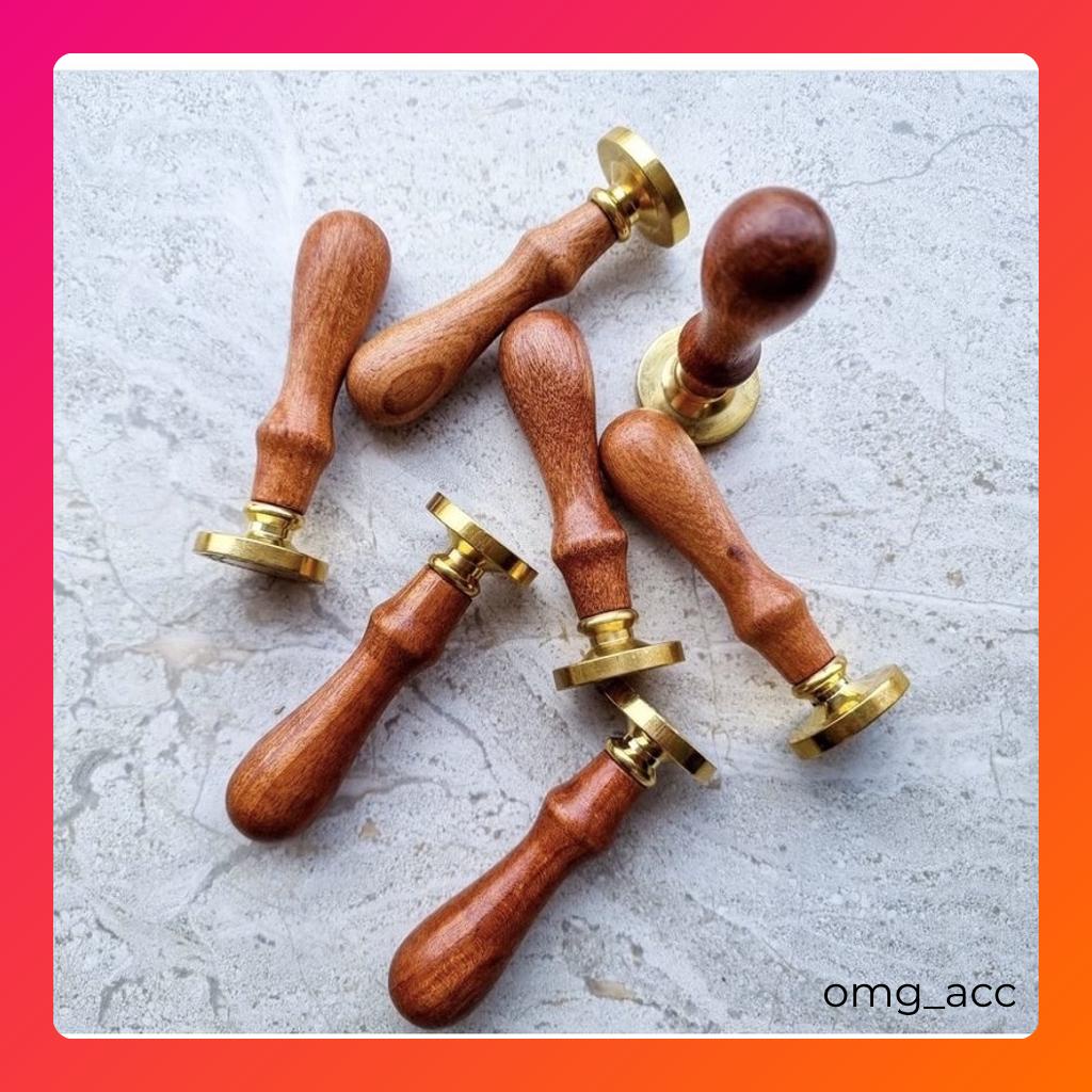 

Seal Stamp Gagang Segel surat vintage Kayu Coklat lilin segel surat custom Octagon retro