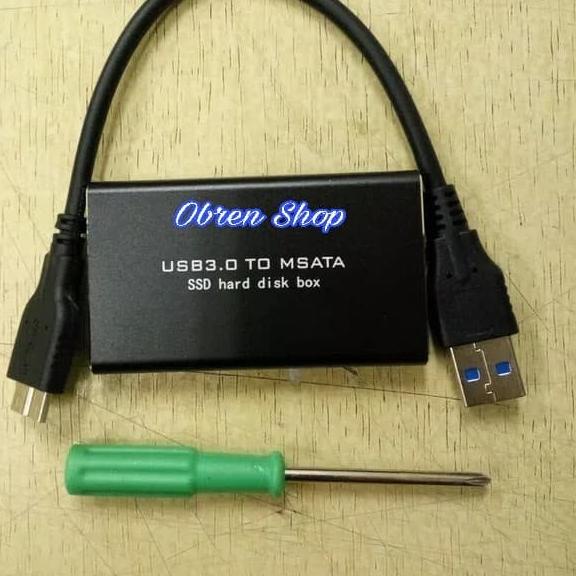 Casing SSD MSATA USB 3.0 / Case Enclosure MSATA SSD