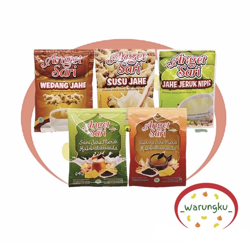 RENCENG Susu Jahe ANGET SARI 10pcs x 28gr Wedang Sari