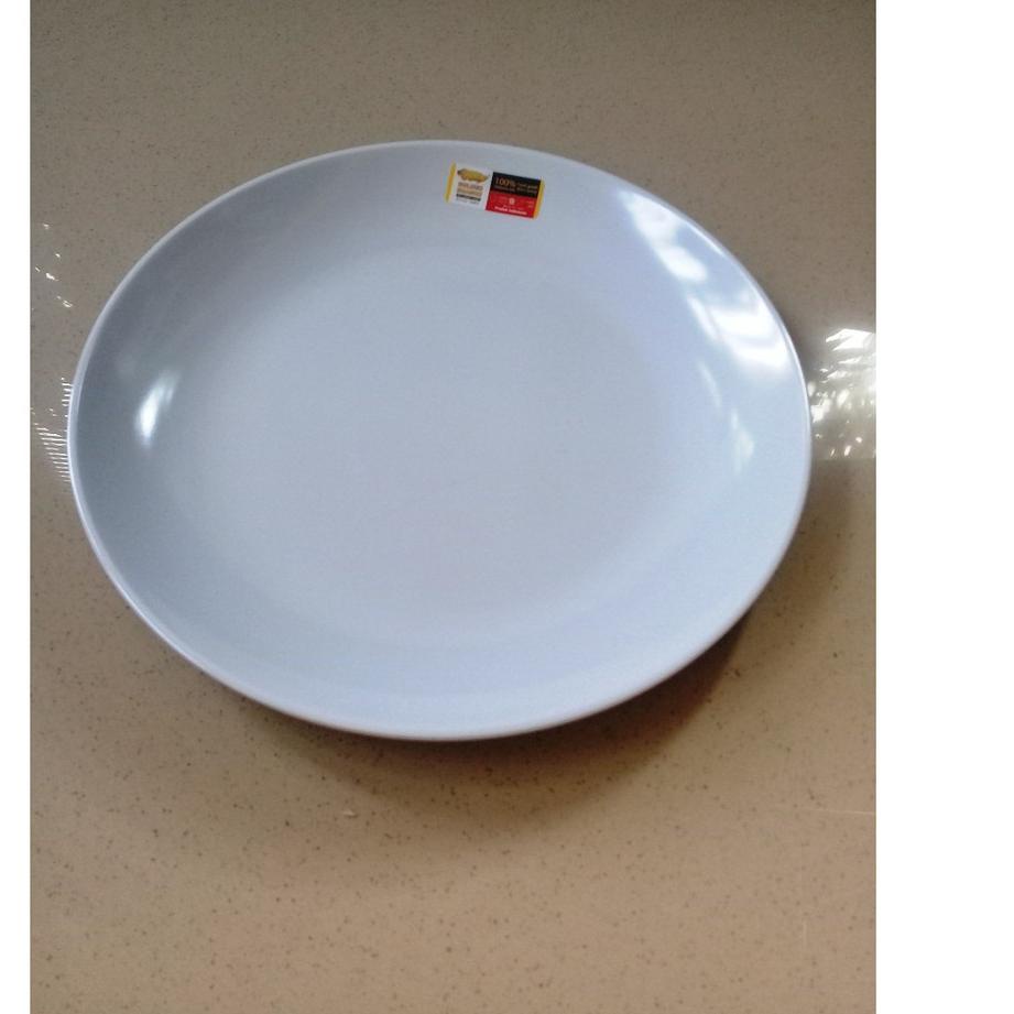 Terlaris Piring Bulan Putih 9" 23cm Melamine - Golden Dragon P1009