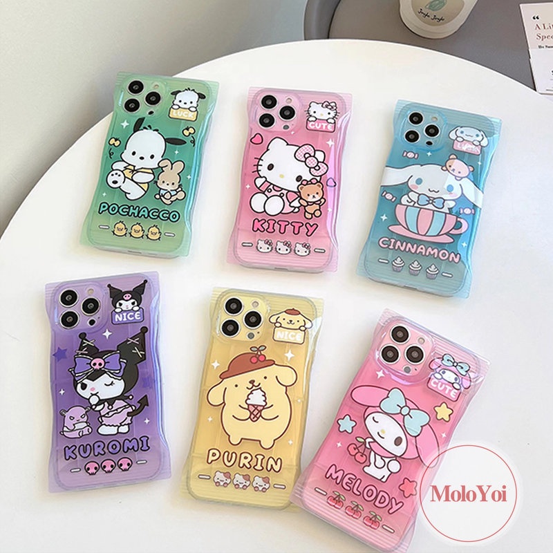 Soft Case TPU Motif Kartun Hello Kitty Melody Untuk IPhone 11 12 13 14 Pro Max XR 7plus 8 7 6 6s Plus X Xs Max SE 2020