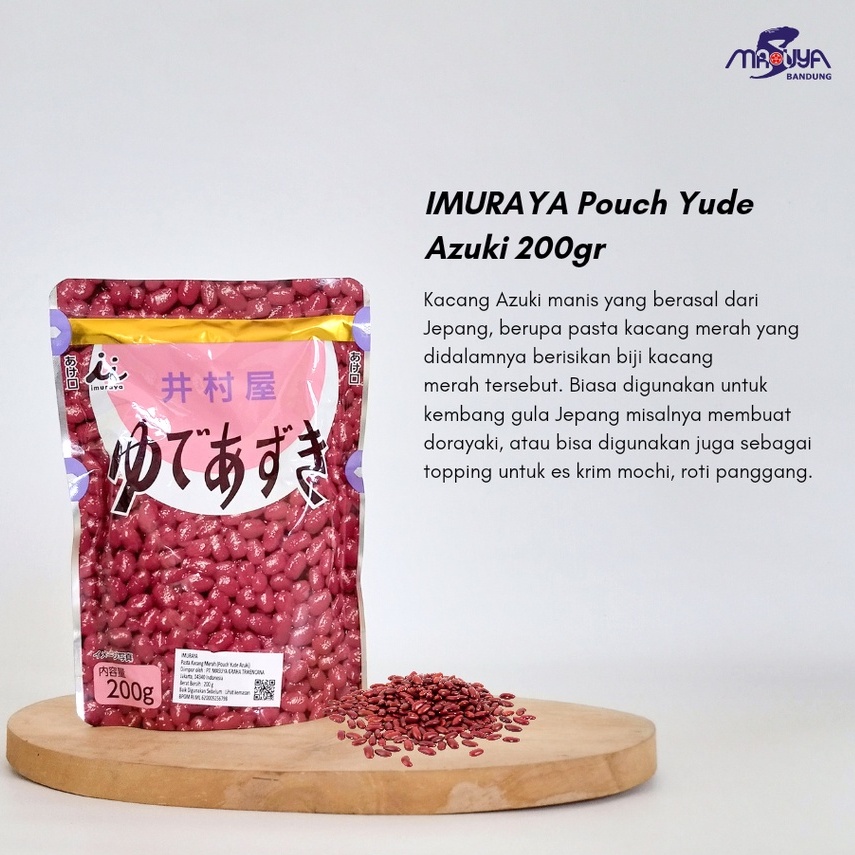 

Pasta Kacang Merah Imuraya Yude Azuki Sweet Red Beans Pouch 200 gr