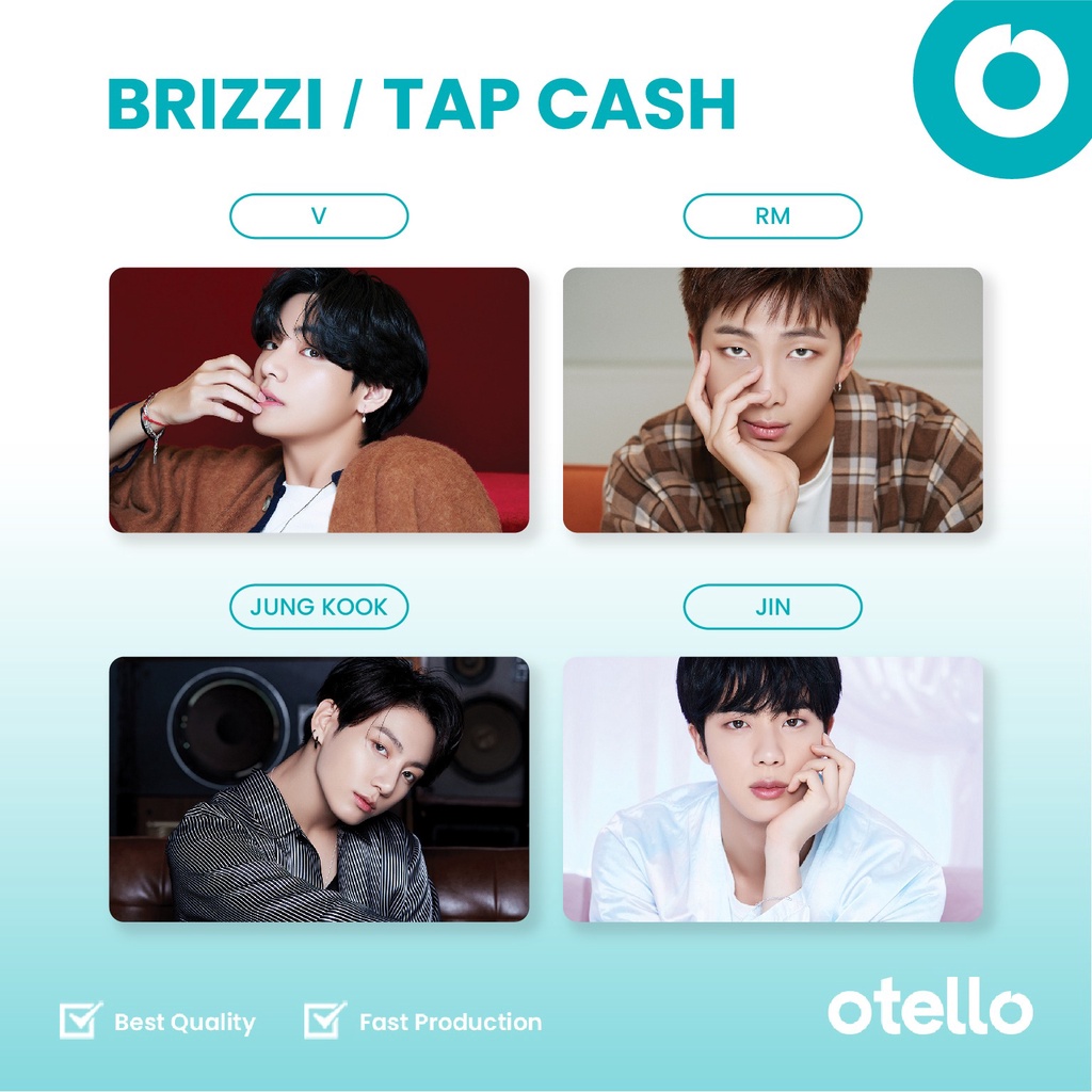 eMoney Flazz Tap Cash Brizzi BTS Be Kartu Bangtan Custom eToll Card UV Print