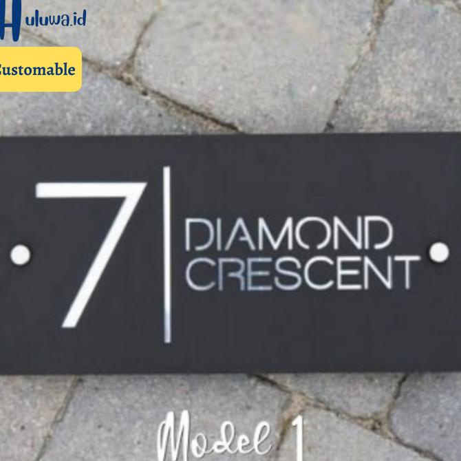 Nomor Rumah Acrylic Alamat / Alamat Cafe Cantik / Premium / Custom