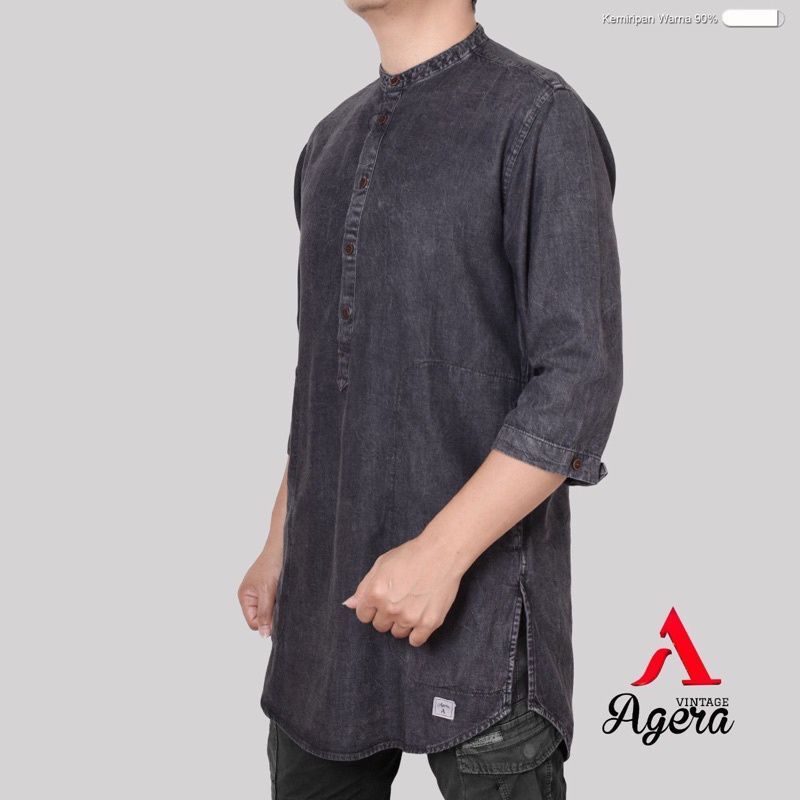 NEW MODEL BAJU KURTA KAMEJA KOKO KEMKO PRIA KATUN ORIGINAL TERBARU LENGAN 3/4 &amp; PENDEK AGERA