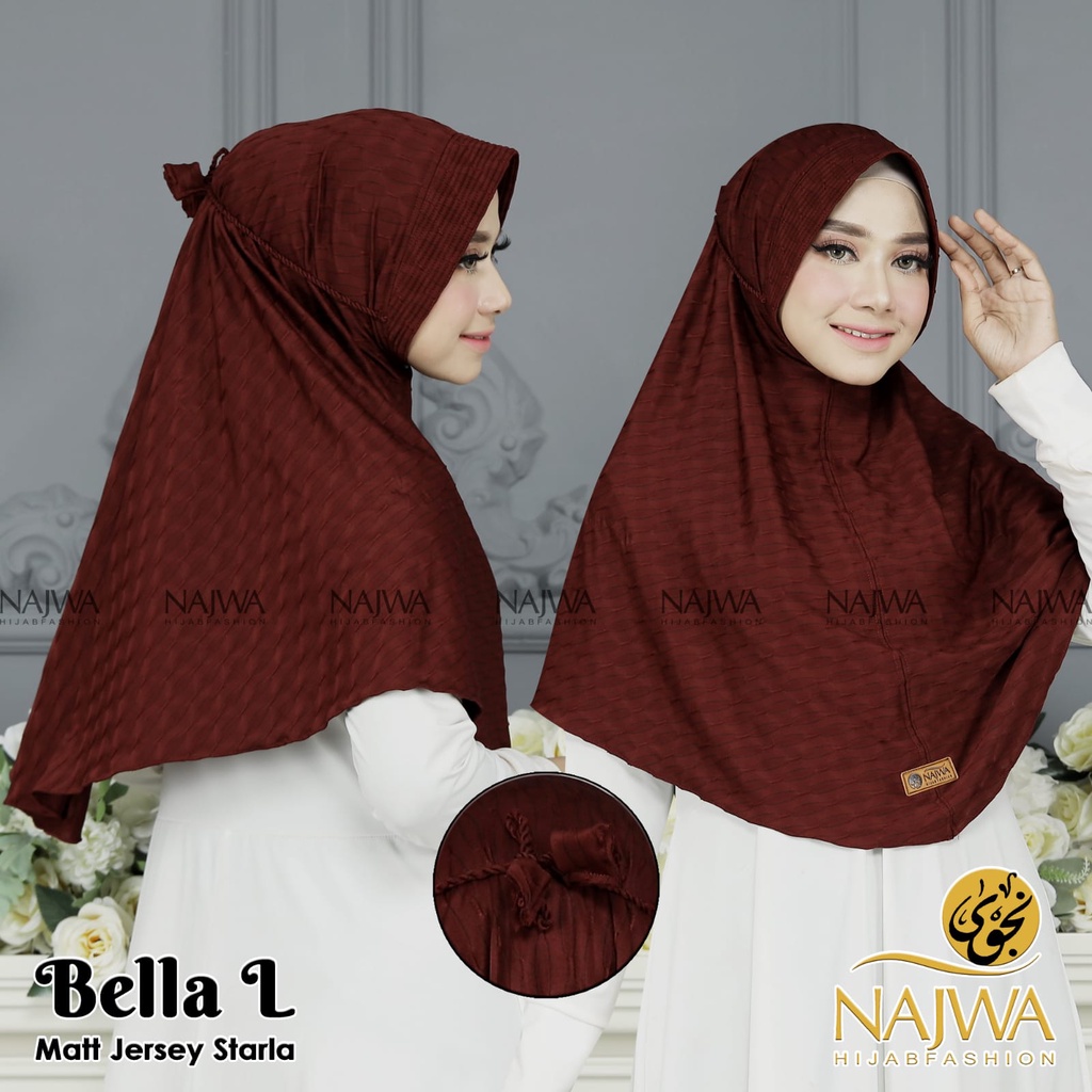 Jilbab Kerudung Instan Jersey Cubit Pet Tali Ropel