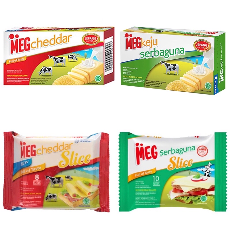 

MEG Cheddar 160 gr / MEG Keju Serbaguna 165 gr / MEG Cheddar Slice 8 slices / MEG Keju Serbaguna Slice 10 slices / MEG / Cheddar / 160gr / Keju / Serbaguna / 165gr / Slice / 8 / 10 / slices