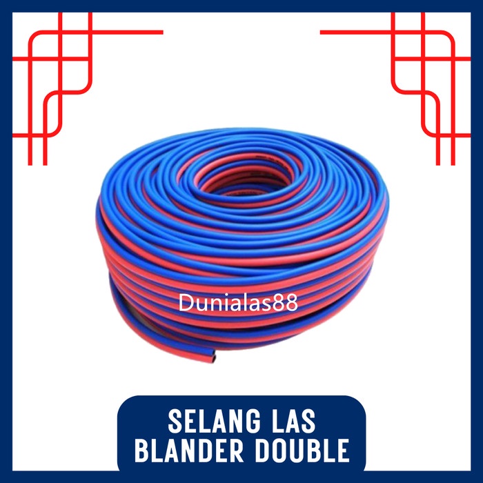 Jual 5M Selang Las Double Oxygen Blender Twin Welding Hose 3/8"1/4